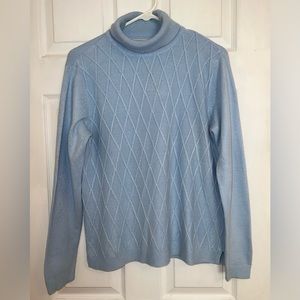 Jennifer Moore Women’s Blue Turtleneck Sweater Size S